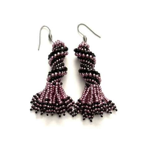 Stitch Club Class – Tubular Peyote by Lori Ahlin©2024, Peyote Stitch Class, Seed Beads, Beaded Earrings, Duracoat seed beads, Miyuki beads, Beaded earring class, Tubular Peyote class, Bead Class Henderson Nevada, Bead Class Las Vegas	