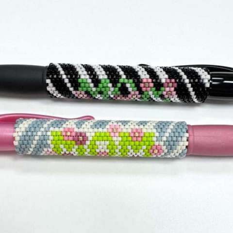 Stitch Club Class –Tubular Peyote Pen by Lori Ahlin©2026, Peyote Stitch Class, Delica Beads, Beaded Pen, Mother’s Day, Miyuki beads, Beaded pen class, Tubular Peyote class, Bead Class Henderson Nevada, Bead Class Las Vegas