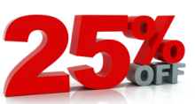 25% off