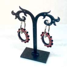 Earring Charms by Cindy Johnson ©2026, Bead weaving, Circular Peyote, Peyote