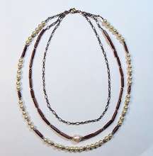 Layers of Fall by Rene' Despres©2025, an original design by Rene' Despres All Rights Reserved taught exclusively at Bead Jungle, Henderson, NV Layers of Fall by Rene' Despres©2025 Stringing, Open/Close Jump Rings, adding a clasp