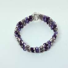 Ombre Bracelet by Cindy Johnson ©2025, Bead Weaving, Right Angle Weave